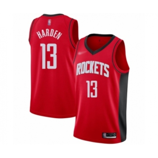 Men's Houston Rockets #13 James Harden Swingman Red Finished Basketball Jersey - Icon Edition - Ujersey