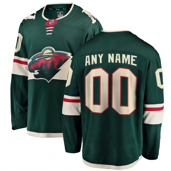 Men's Minnesota Wild Fanatics Branded Green Home Breakaway Custom Jersey - Ujersey
