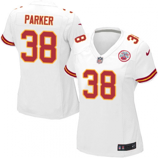 Women's Nike Kansas City Chiefs #38 Ron Parker Game White NFL Jersey - Ujersey
