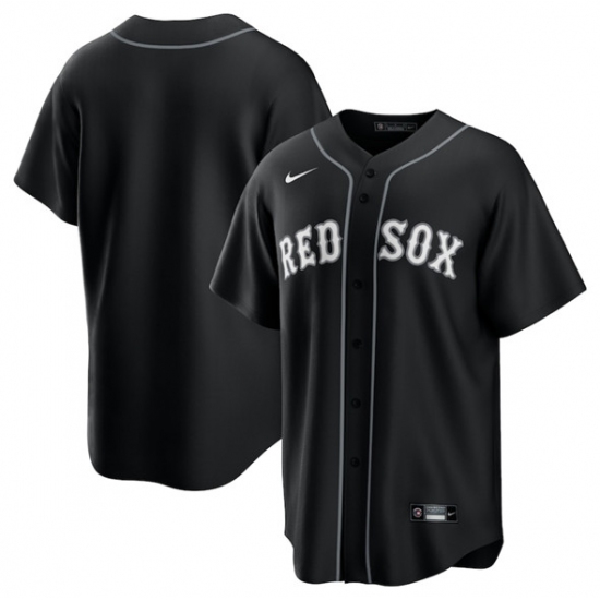 Men's Boston Red Sox Blank Black Lights Out Limited Stitched Baseball Jersey - Ujersey