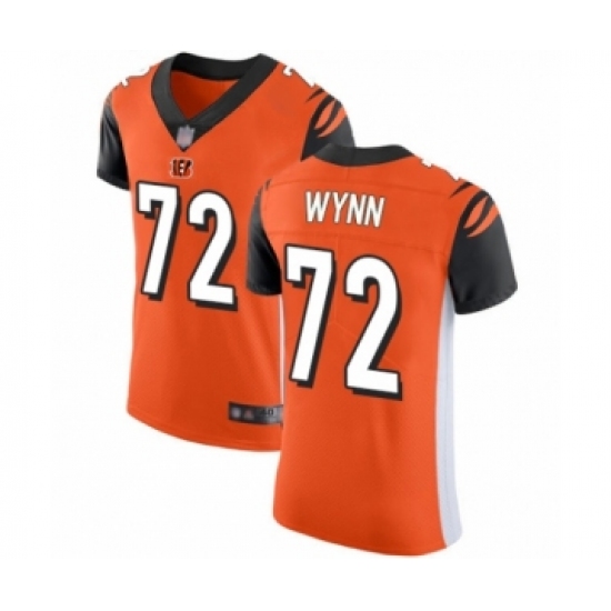 Men's Cincinnati Bengals #72 Kerry Wynn Orange Alternate Vapor Untouchable Elite Player Football Jersey - Ujersey