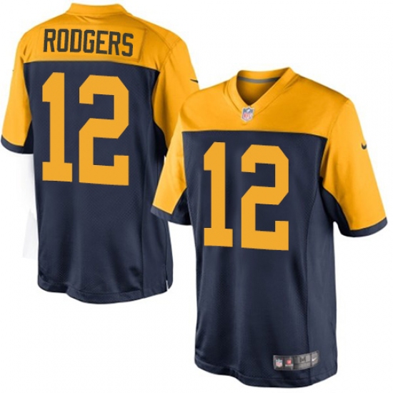 Men's Nike Green Bay Packers #12 Aaron Rodgers Limited Navy Blue Alternate NFL Jersey - Ujersey