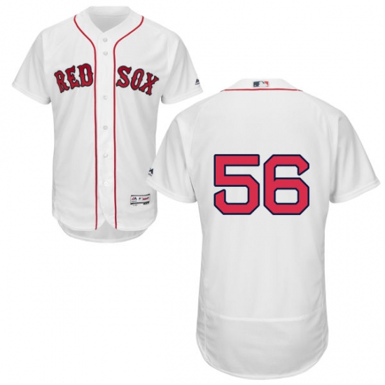 Men's Majestic Boston Red Sox #56 Joe Kelly White Home Flex Base Authentic Collection MLB Jersey