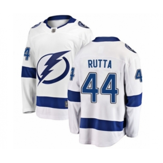 Men's Tampa Bay Lightning #44 Jan Rutta Fanatics Branded White Away Breakaway Hockey Jersey - Ujersey