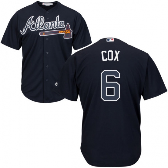 Youth Majestic Atlanta Braves #6 Bobby Cox Authentic Blue Alternate Road Cool Base MLB Jersey - Ujersey