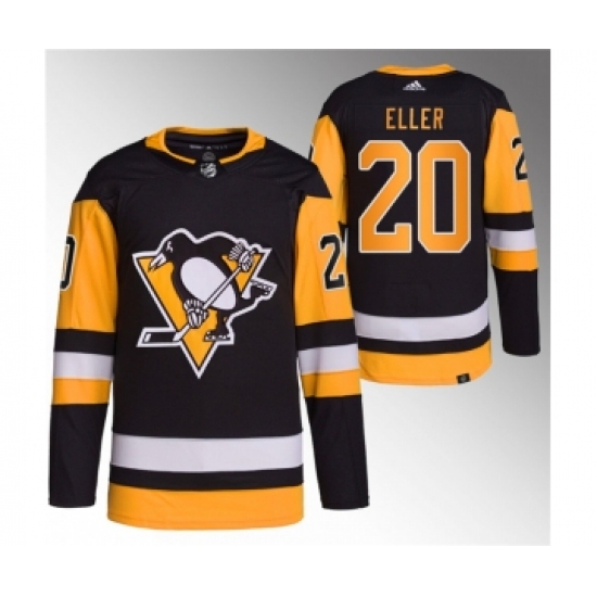 Men's Pittsburgh Penguins #20 Lars Eller Black Stitched Jersey1 - Ujersey