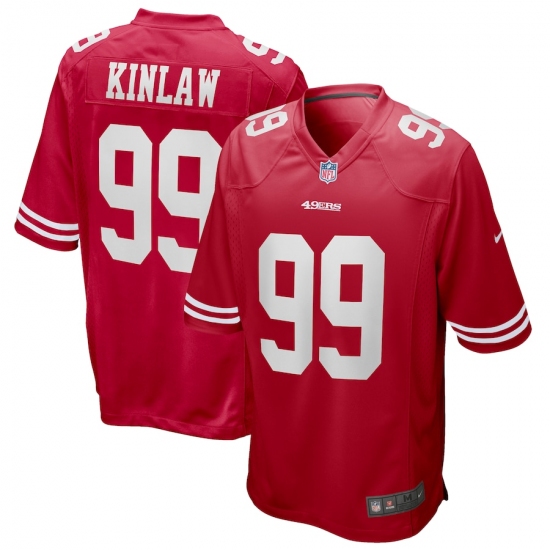 Men's San Francisco 49ers #99 Javon Kinlaw Nike Scarlet 2020 NFL Draft First Round Pick Game Jersey - Ujersey
