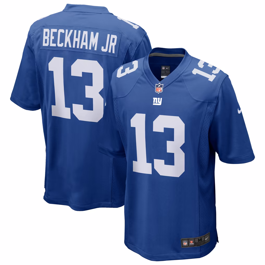 Youth New York Giants Odell Beckham Jr. Nike Royal Blue Team Color Game Jersey - SUjersey01