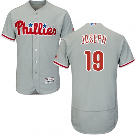 Men's Majestic Philadelphia Phillies #19 Tommy Joseph Grey Flexbase Authentic Collection MLB Jersey - Ujersey