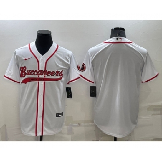 Men's Tampa Bay Buccaneers Blank White Stitched Cool Base Nike Baseball Jersey - Ujersey