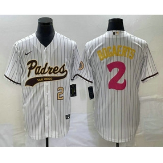 Men's San Diego Padres #2 Xander Bogaerts Number White NEW 2023 City Connect Cool Base Stitched Jersey - Ujersey