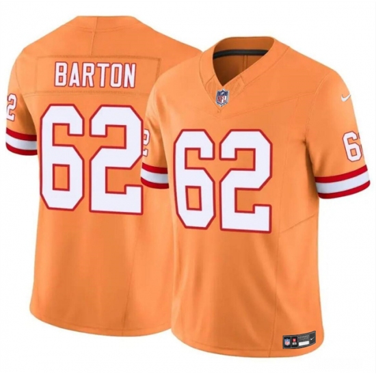 Men's Tampa Bay Buccaneers #62 Graham Barton Orange 2024 Draft F.U.S.E. Throwback Limited Football Stitched Jersey - Ujersey