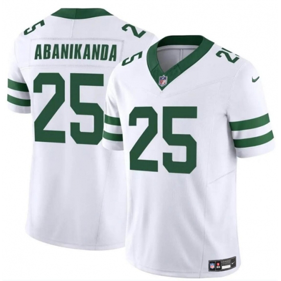 Men's New York Jets #25 Israel Abanikanda White 2024 F.U.S.E. Vapor Limited Football Stitched Jersey - Ujersey