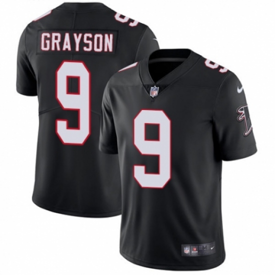 Youth Nike Atlanta Falcons #9 Garrett Grayson Black Alternate Vapor Untouchable Limited Player NFL Jersey - Ujersey