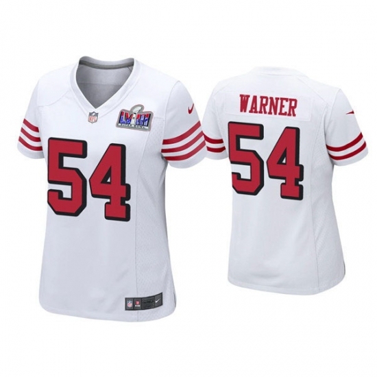 Women's San Francisco 49ers #54 Fred Warner White Throwback Vapor Untouchable Limited Stitched Football 2024 Super Bowl LVIII Jersey - Ujersey
