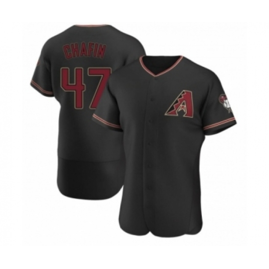 Men's Andrew Chafin #47 Arizona Diamondbacks Authentic Black Alternate Jersey - Ujersey