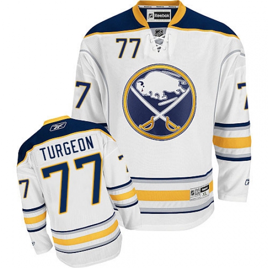 Youth Reebok Buffalo Sabres #77 Pierre Turgeon Authentic White Away NHL Jersey - Ujersey
