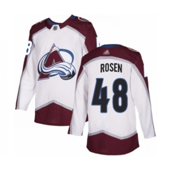 Youth Colorado Avalanche #48 Calle Rosen Authentic White Away Hockey Jersey - Ujersey