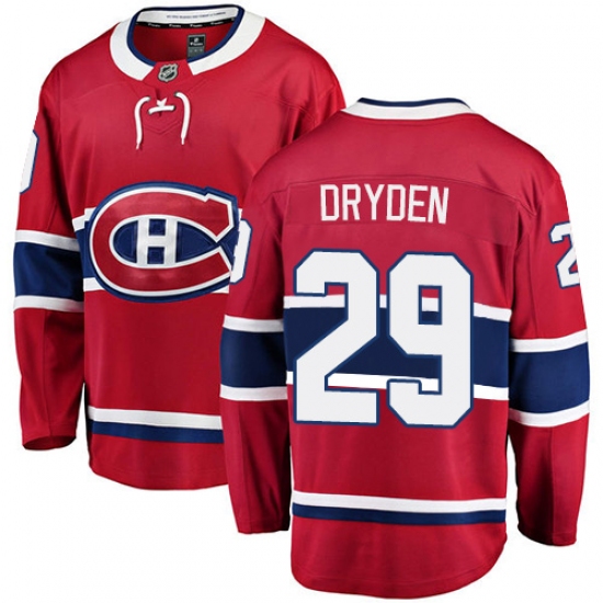 Men's Montreal Canadiens #29 Ken Dryden Authentic Red Home Fanatics Branded Breakaway NHL Jersey - Ujersey