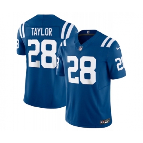 Men's Indianapolis Colts #28 Jonathan Taylor Blue 2023 F.U.S.E Vapor Untouchable Stitched Football Jersey - Ujersey