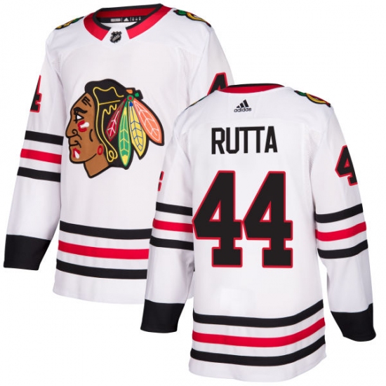 Women's Adidas Chicago Blackhawks #44 Jan Rutta Authentic White Away NHL Jersey