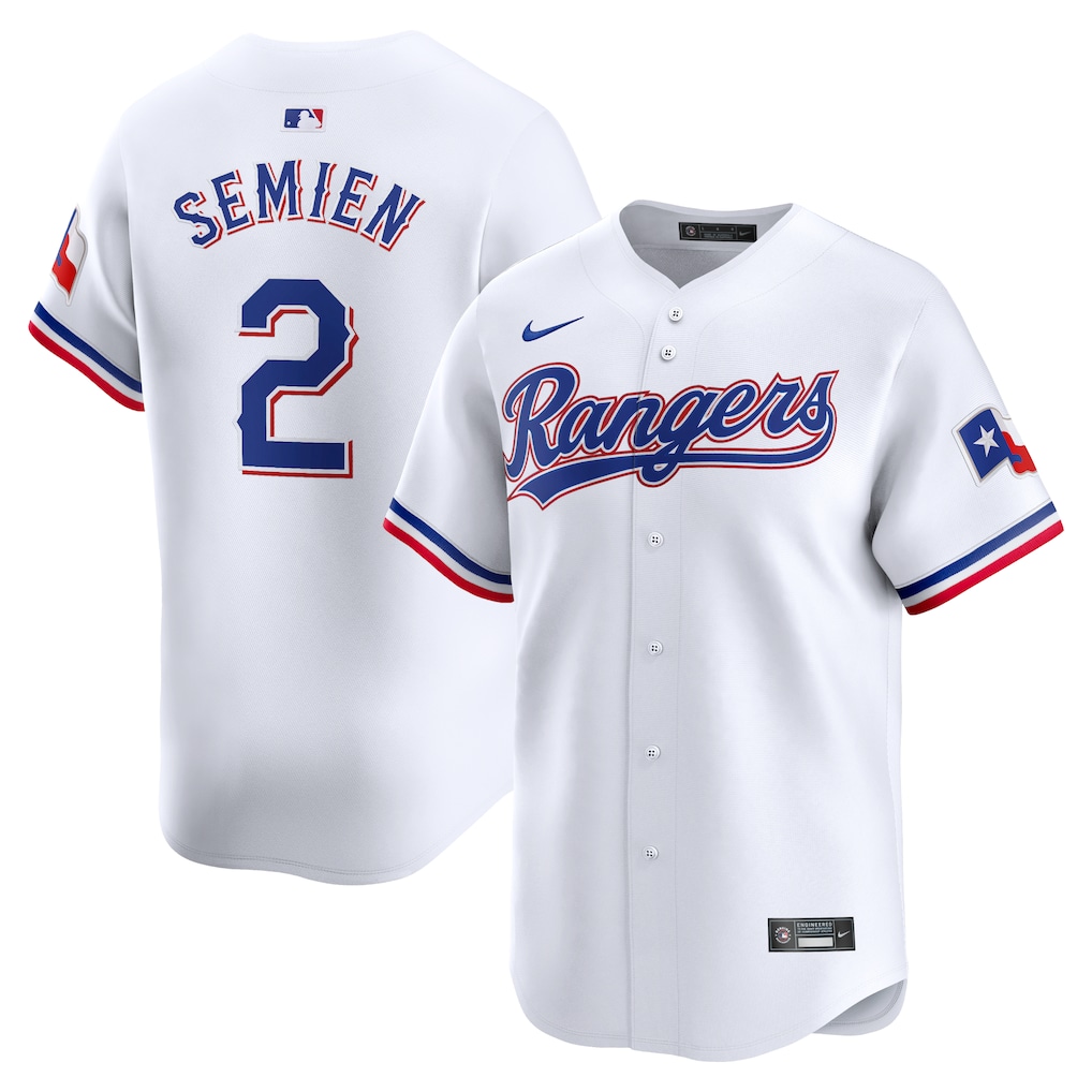 Men's Texas Rangers Marcus Semien Nike White Home Limited Player Jersey - U-jersey