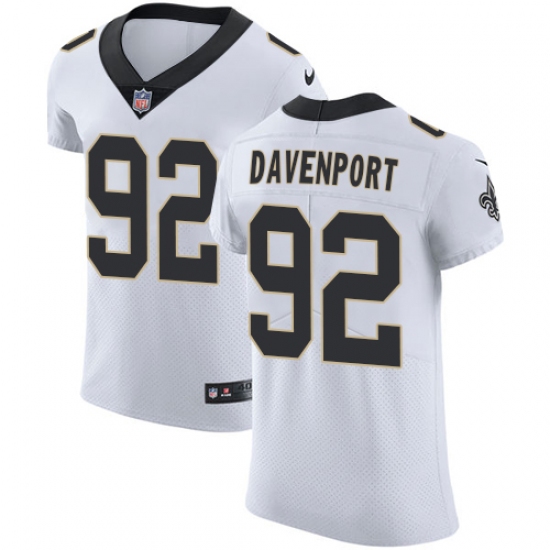 Nike New Orleans Saints #92 Marcus Davenport White Men's Stitched NFL Vapor Untouchable Elite Jersey - Ujersey