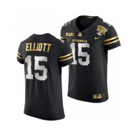Men's Ohio State Buckeyes Ezekiel Elliott 2021 Sugar Bowl Jersey Black Gold