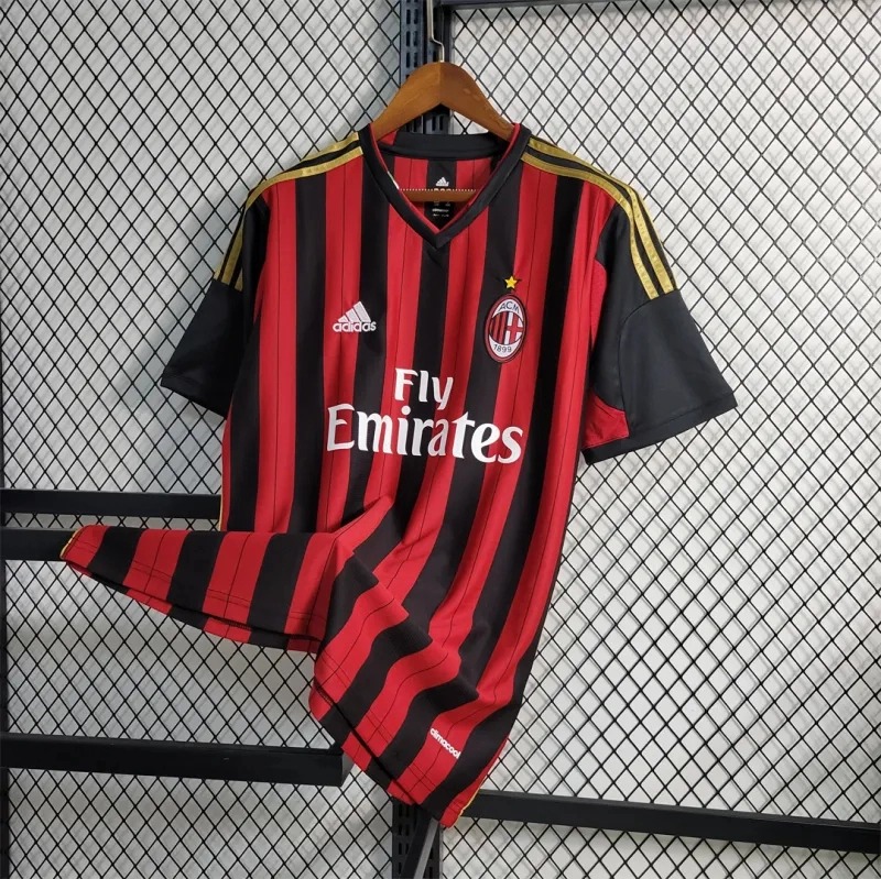 AC Milan Retro Soccer Jersey Home Custom Shirt 2013/14 - ujerseystore