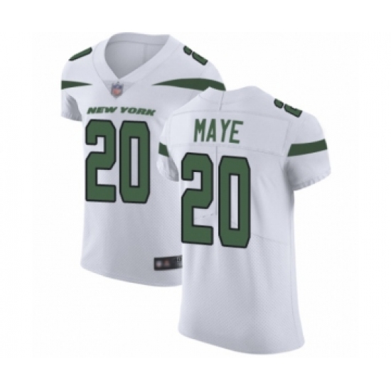 Men's New York Jets #20 Marcus Maye White Vapor Untouchable Elite Player Football Jersey - Ujersey
