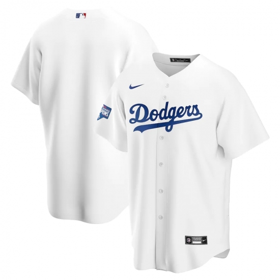 Men's Los Angeles Dodgers Blank Nike White 2020 World Series Champions Home Patch Replica Team Jersey - Ujersey