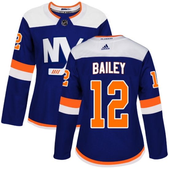 Women's Adidas New York Islanders #12 Josh Bailey Premier Blue Alternate NHL Jersey - Ujersey