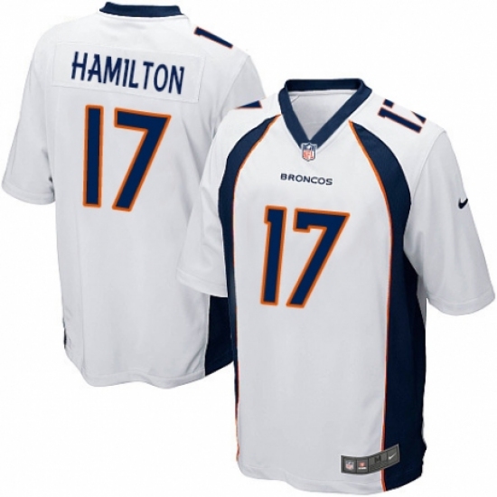 Men's Nike Denver Broncos #17 DaeSean Hamilton Game White NFL Jersey - Ujersey