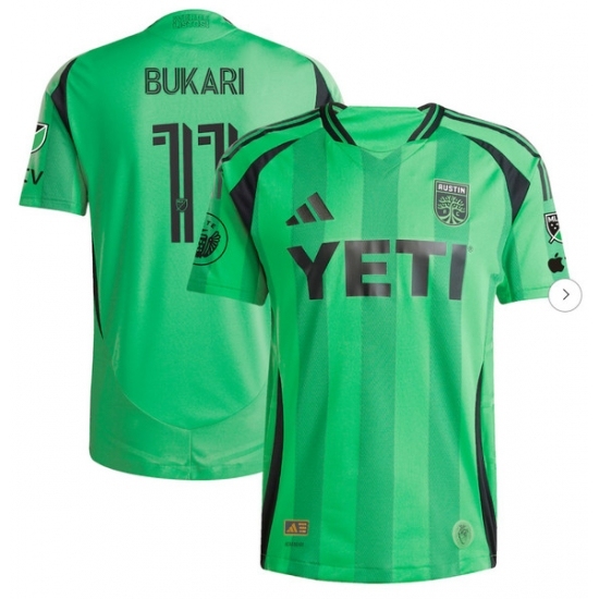 Mens Austin FC adidas Green 2025 The Heartbeat Kit Authentic Player Jersey - Ujersey