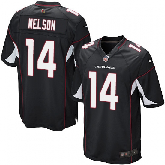 Men's Nike Arizona Cardinals #14 J.J. Nelson Game Black Alternate NFL Jersey - Ujersey