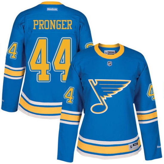 Women's Reebok St. Louis Blues #44 Chris Pronger Authentic Blue 2017 Winter Classic NHL Jersey - Ujersey
