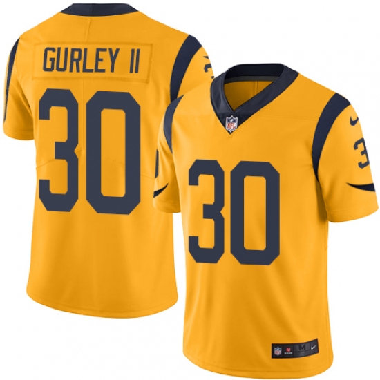 Men's Nike Los Angeles Rams #30 Todd Gurley Limited Gold Rush Vapor Untouchable NFL Jersey - Ujersey
