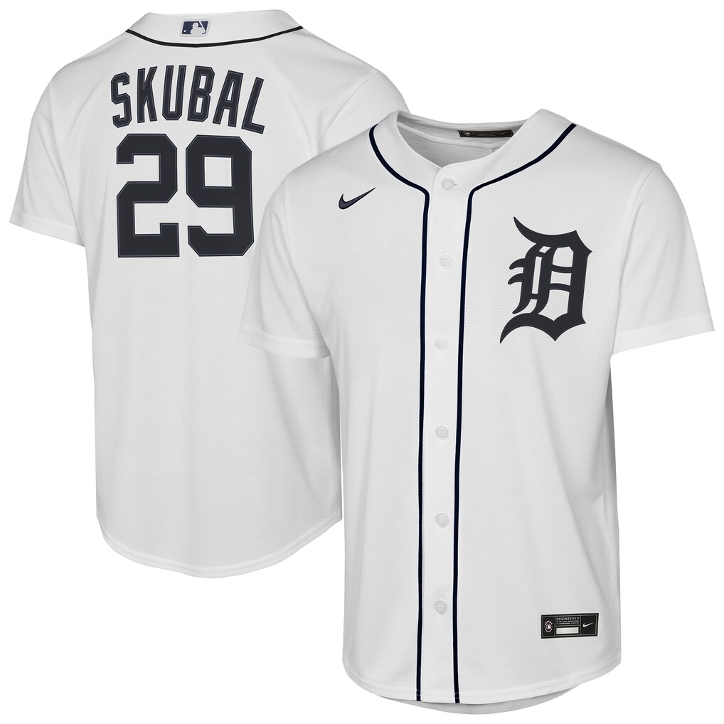 Youth Detroit Tigers Tarik Skubal Nike White Home Replica Player Jersey - Ujersey