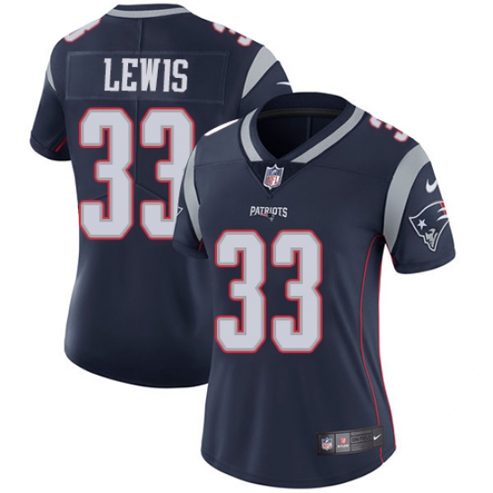 Women's Nike New England Patriots #33 Dion Lewis Navy Blue Team Color Vapor Untouchable Limited Player NFL Jersey - Ujersey
