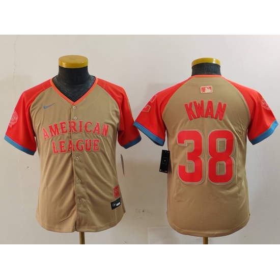 Women's Cleveland Guardians #38 Steven Kwan Cream 2024 All Star Limited Stitched Jersey - Ujersey