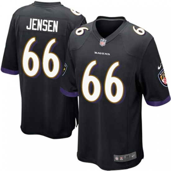 Men's Nike Baltimore Ravens #66 Ryan Jensen Game Black Alternate NFL Jersey - Ujersey