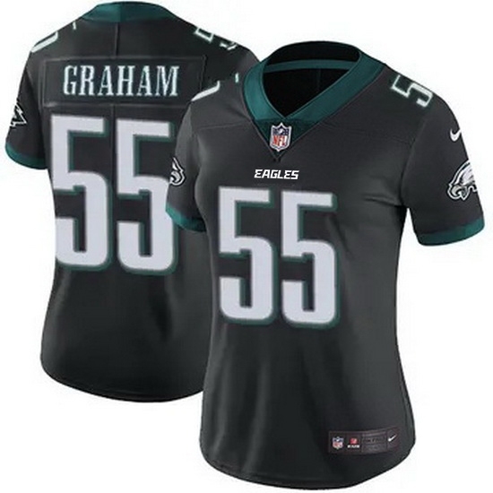 Women Philadelphia Eagles #55 Brandon Graham Black F U S E Stitched NFL Jersey - Ujersey