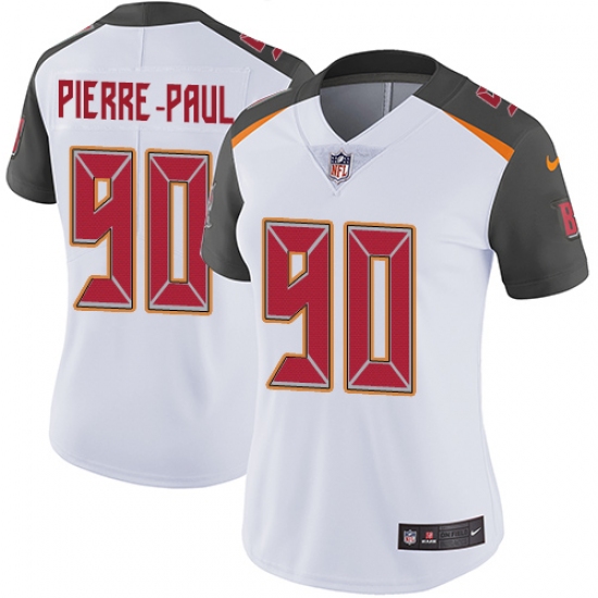 Women's Nike Tampa Bay Buccaneers #90 Jason Pierre-Paul White Vapor Untouchable Limited Player NFL Jersey - Ujersey