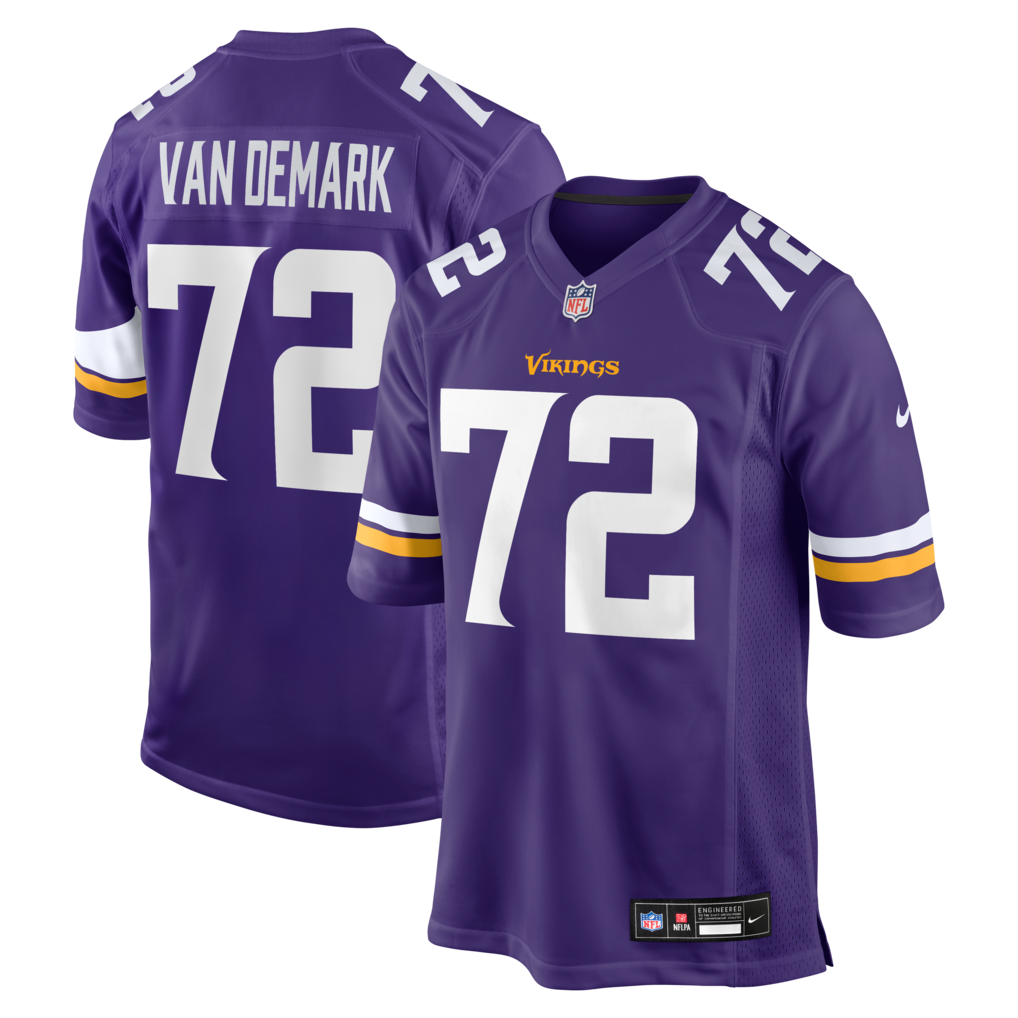 Men's Minnesota Vikings Ryan Van Demark Nike Purple Team Game Jersey - Ujersey Shop