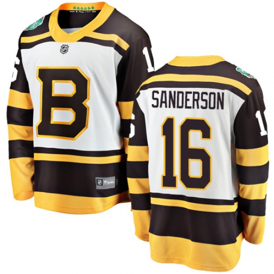 Youth Boston Bruins #16 Derek Sanderson White 2019 Winter Classic Fanatics Branded Breakaway NHL Jersey - Ujersey