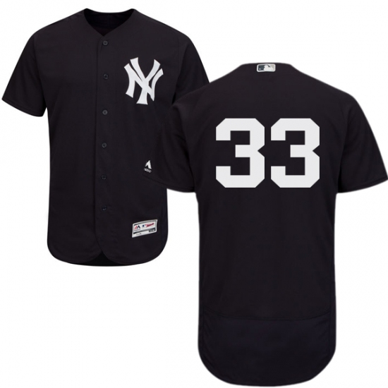 Men's Majestic New York Yankees #33 Greg Bird Navy Blue Alternate Flex Base Authentic Collection MLB Jersey - Ujersey
