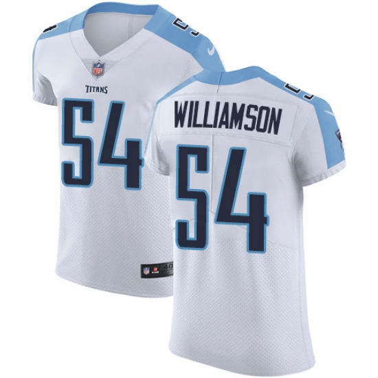 Men's Nike Tennessee Titans #54 Avery Williamson White Vapor Untouchable Elite Player NFL Jersey - Ujersey