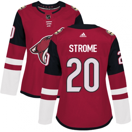 Women's Adidas Arizona Coyotes #20 Dylan Strome Authentic Burgundy Red Home NHL Jersey - Ujersey