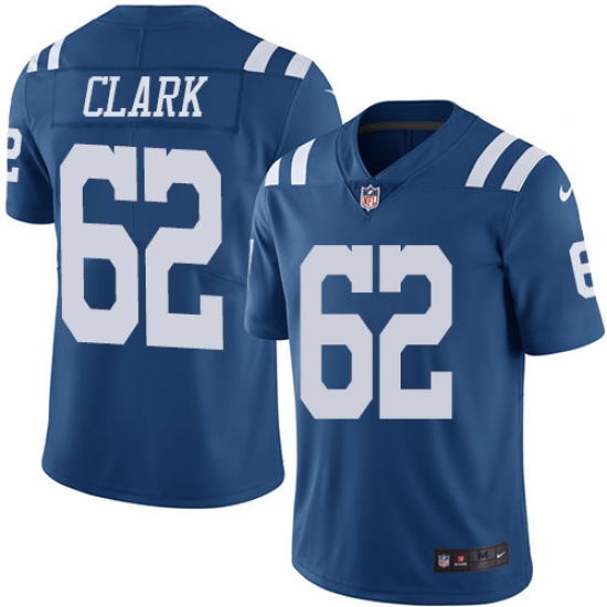 Youth Nike Indianapolis Colts #62 Le'Raven Clark Limited Royal Blue Rush Vapor Untouchable NFL Jersey - Ujersey