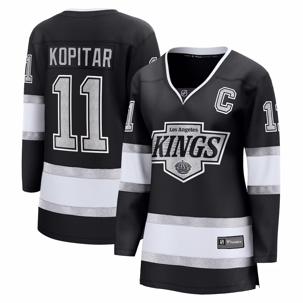 Women's Los Angeles Kings Anze Kopitar Fanatics Black Home Breakaway Jersey - ujerseystore